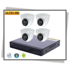 HDCVI Safire Smart Artificial Intelligence Full Hd 5 Mpx Videoovervågning Turret Kamera Sæt 4